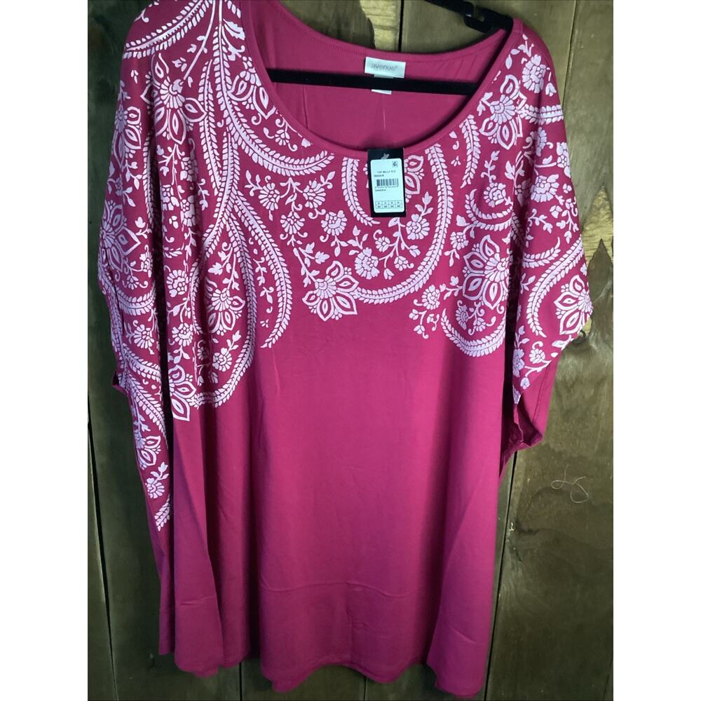 Avenue Top Milly Sangria Size 26/28 Top